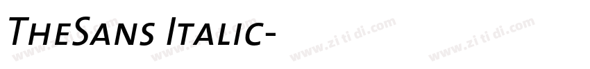 TheSans Italic字体转换